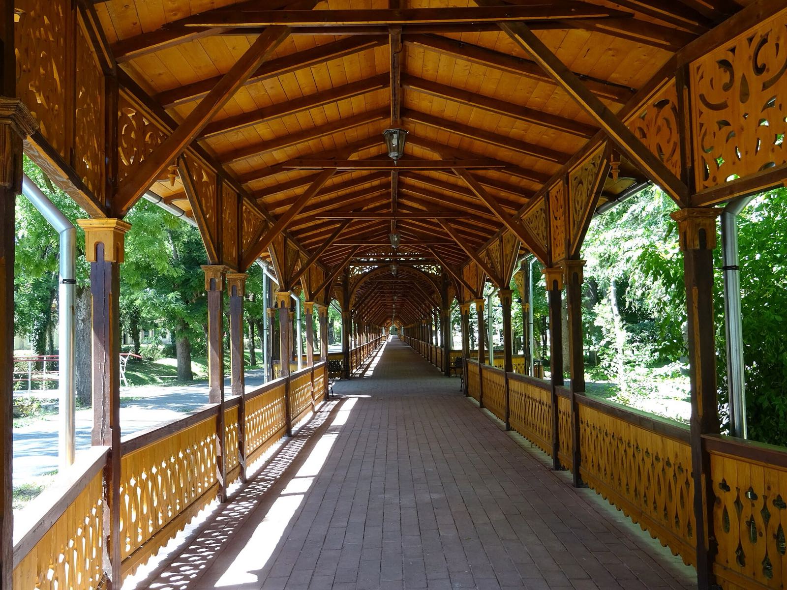 Inside the colonnade