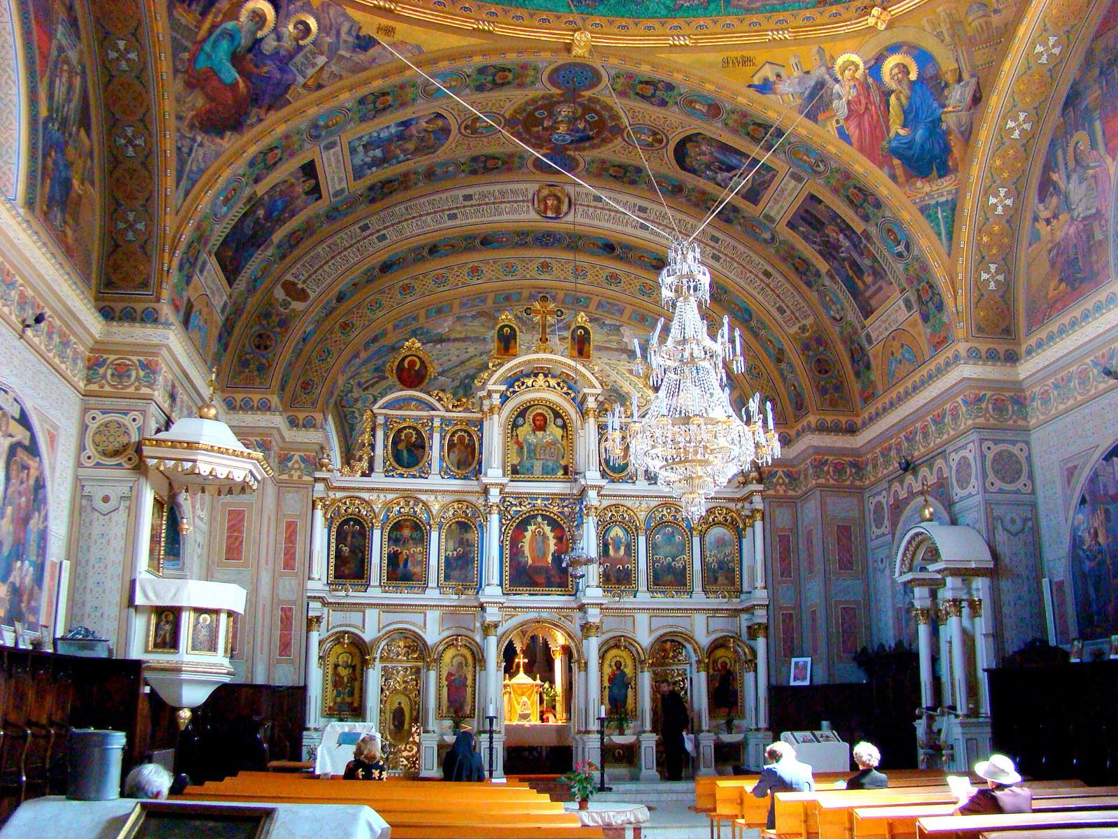 The painted interior